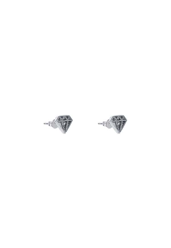 TOMEI Diamond Shape Earrings, White Gold 750