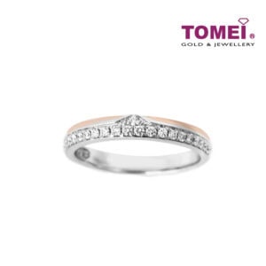 TOMEI EB Evermore Ring For Her, White+Rose Gold 750