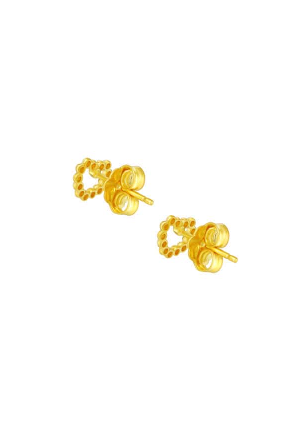 TOMEI Heart Earrings, Yellow Gold 916
