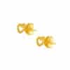 TOMEI Dual-Tone Heart Earrings, Yellow Gold 916