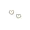 TOMEI Dual-Tone Heart Earrings, Yellow Gold 916