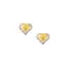 TOMEI Dual-Tone Heart Earrings, Yellow Gold 916