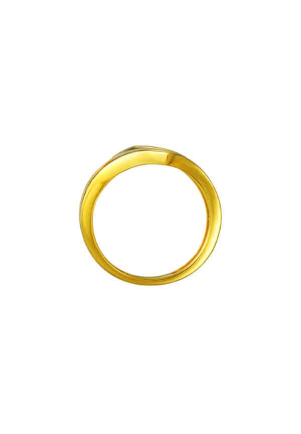 TOMEI Dual-Tone Entwine Ring, Yellow Gold 916