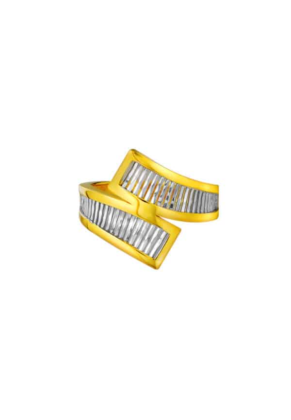 TOMEI Dual-Tone Entwine Ring, Yellow Gold 916
