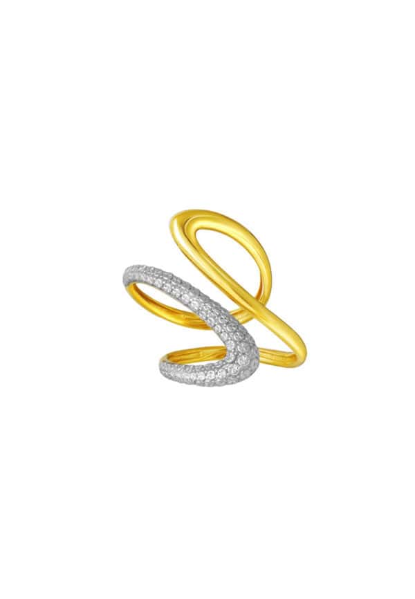 TOMEI Diamond Cut Collection Ring, Yellow Gold 916