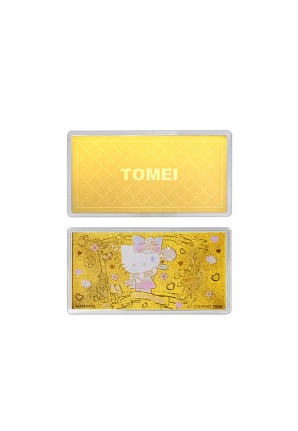TOMEI I Sanrio Hello Kitty Kira Fairytale Gold Wafer 0.50G I Fine Gold 9999