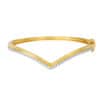 TOMEI Diamond Cut Collection V Trend Bangle, Yellow Gold 916