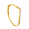 TOMEI Diamond Cut Collection V Trend Bangle, Yellow Gold 916