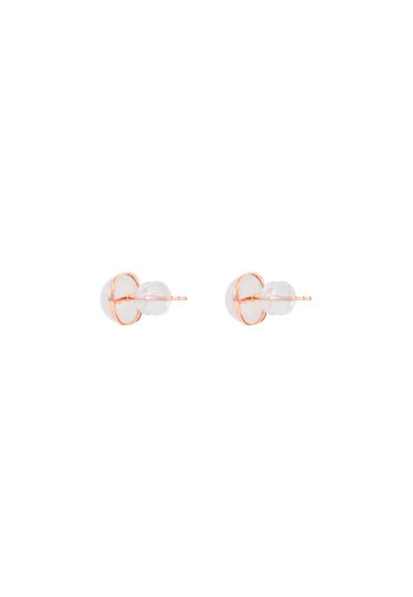 TOMEI Square Shape Nephrite Earrings, Rose Gold 750