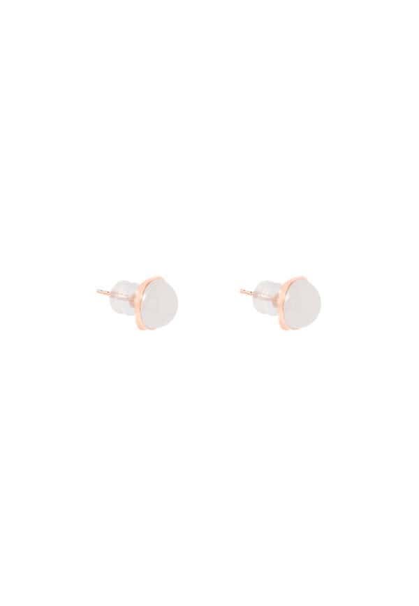 TOMEI Square Shape Nephrite Earrings, Rose Gold 750