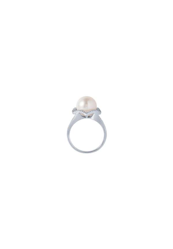 TOMEI Pearl Ring, White Gold 585