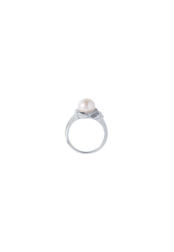 TOMEI Pearl Ring, White Gold 585