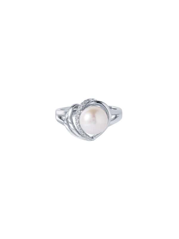TOMEI Pearl Ring, White Gold 585