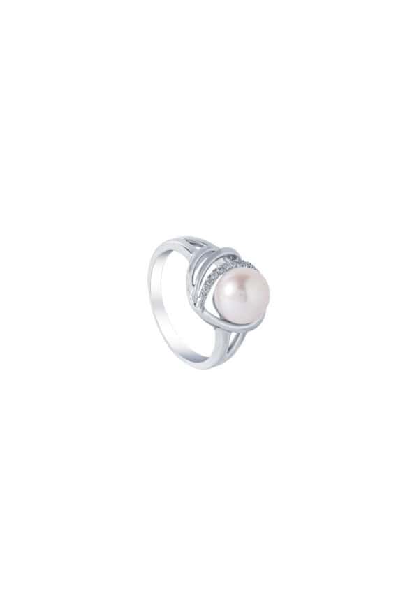 TOMEI Pearl Ring, White Gold 585