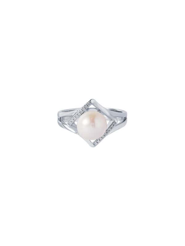 TOMEI Pearl Ring, White Gold 585