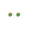 TOMEI Ruyi Lock Jade Earrings, Yellow Gold 750