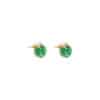 TOMEI Ruyi Lock Jade Earrings, Yellow Gold 750