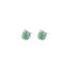 TOMEI Ruyi Lock Jade Earrings, White Gold 750