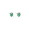 TOMEI Ruyi Lock Jade Earrings, White Gold 750