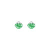 TOMEI Ruyi Lock Jade Earrings, White Gold 750