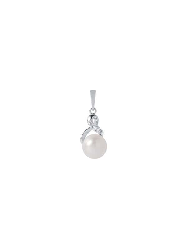 TOMEI Pearl Pendant Set, White Gold 585