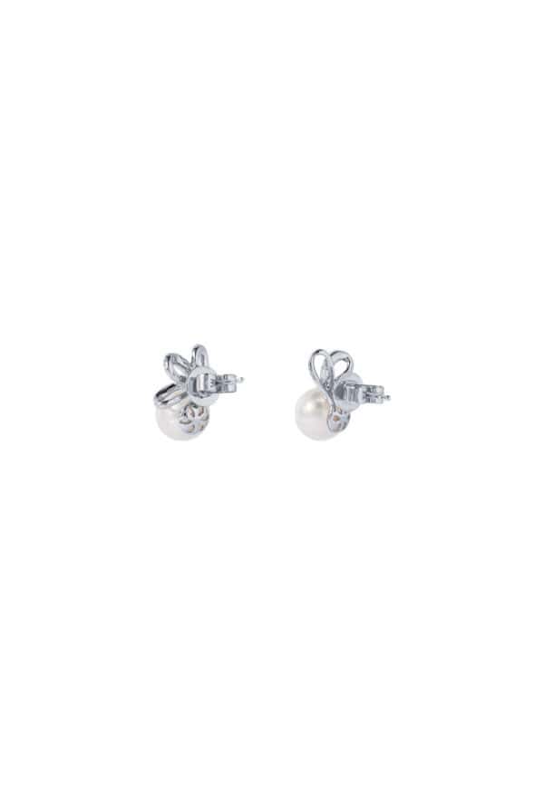 TOMEI Pearl Earrings, White Gold 585