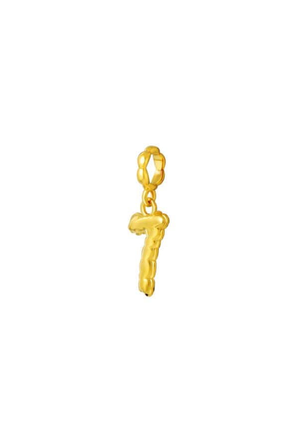 TOMEI Chomel Collection, Number 7 Charm, Yellow Gold 916