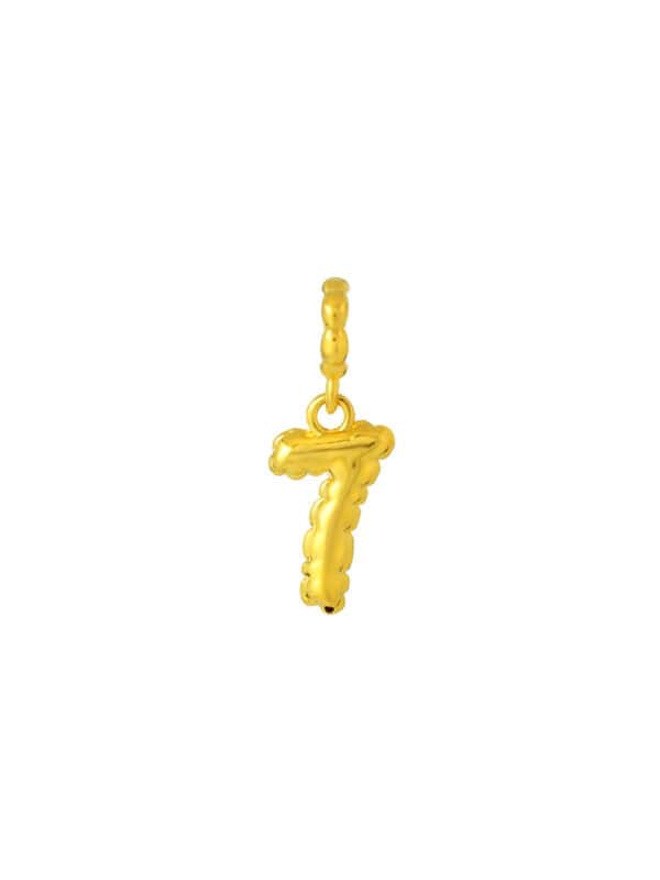 TOMEI Chomel Collection, Number 7 Charm, Yellow Gold 916