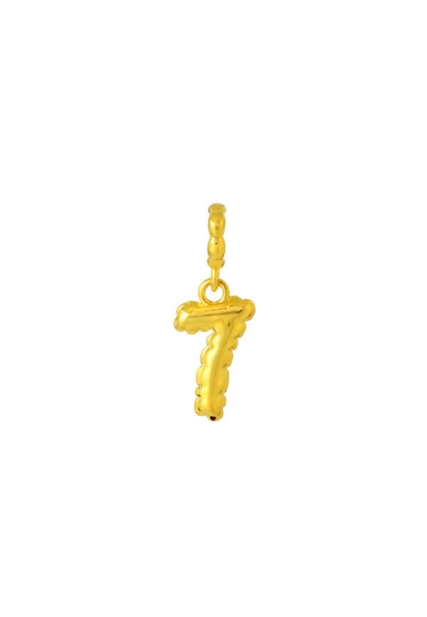 TOMEI Chomel Collection, Number 7 Charm, Yellow Gold 916
