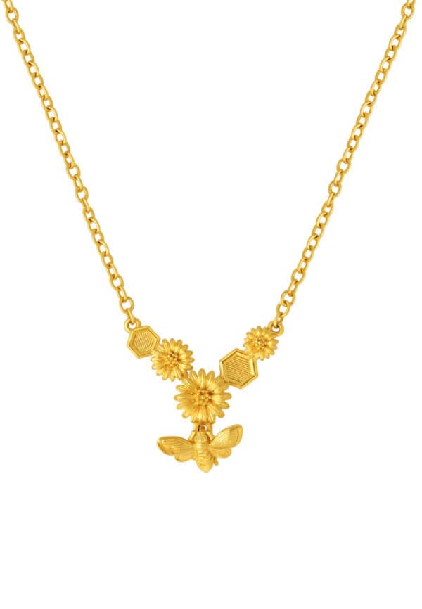1100x762_0009_111N2957 TOMEI x Prima Honey Bee Necklace, Yellow Gold 999