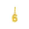 TOMEI Chomel Collection, Number 6 Charm, Yellow Gold 916