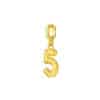 TOMEI Chomel Collection, Number 5 Charm, Yellow Gold 916