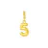 TOMEI Chomel Collection, Number 5 Charm, Yellow Gold 916