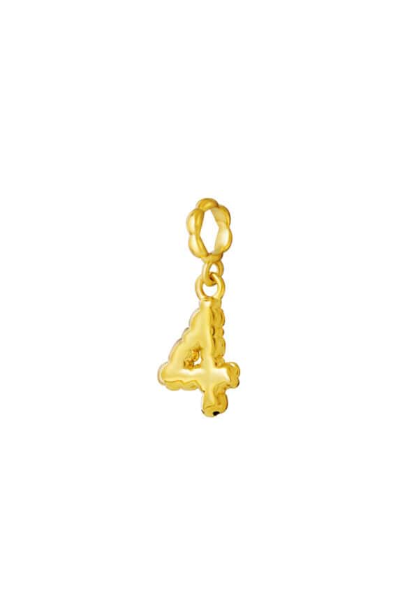 TOMEI Chomel Collection, Number 4 Charm, Yellow Gold 916