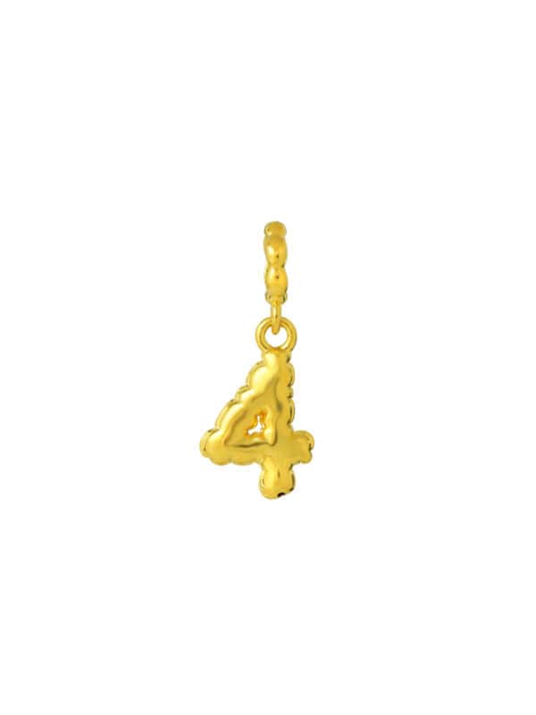 TOMEI Chomel Collection, Number 4 Charm, Yellow Gold 916