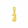 TOMEI Chomel Collection, Number 3 Charm, Yellow Gold 916
