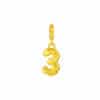 TOMEI Chomel Collection, Number 3 Charm, Yellow Gold 916