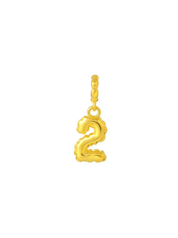 TOMEI Chomel Collection, Number 2 Charm, Yellow Gold 916