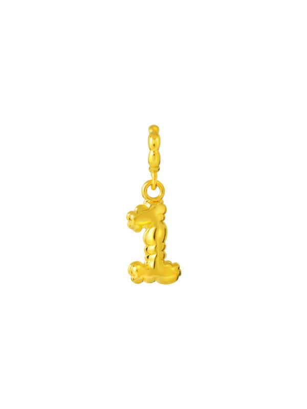 TOMEI Chomel Collection, Number 1 Charm, Yellow Gold 916