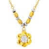 TOMEI Dual-Tone Flower Necklace, Yellow Gold 916