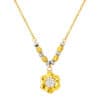 TOMEI Dual-Tone Flower Necklace, Yellow Gold 916