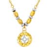 TOMEI Dual-Tone Coin Necklace, Yellow Gold 916
