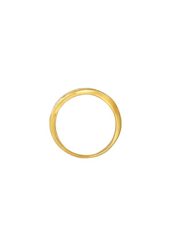 TOMEI Dual-Tone Ring, Yellow Gold 916