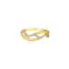 TOMEI Dual-Tone Ring, Yellow Gold 916