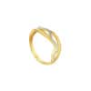 TOMEI Dual-Tone Ring, Yellow Gold 916