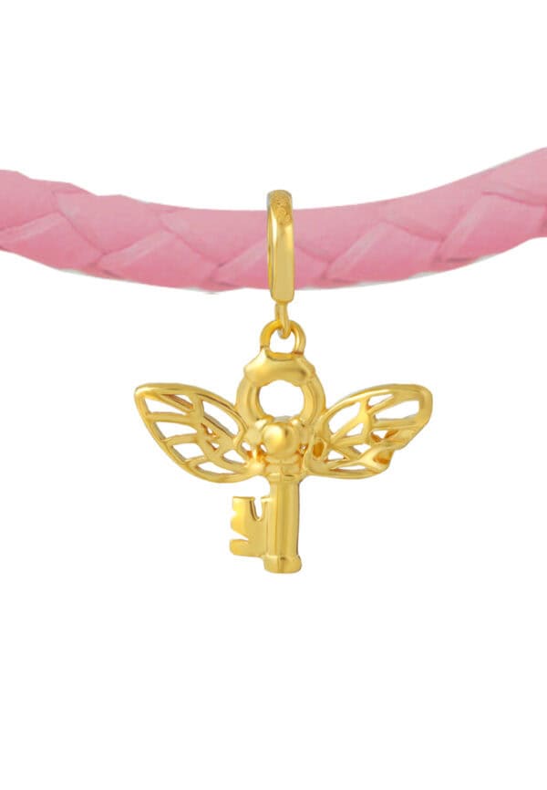 TOMEI Chomel Collection Angel Key Charm, Yellow Gold 916