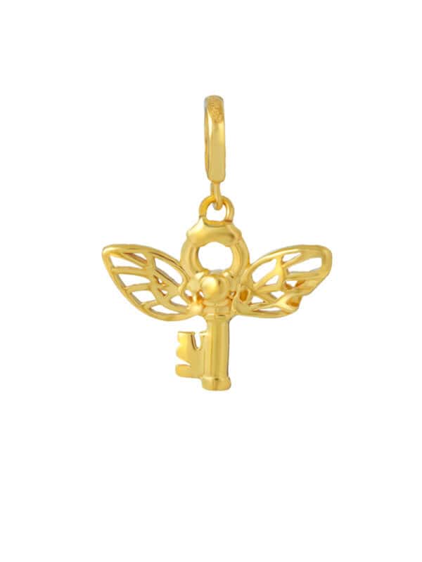 TOMEI Chomel Collection Angel Key Charm, Yellow Gold 916