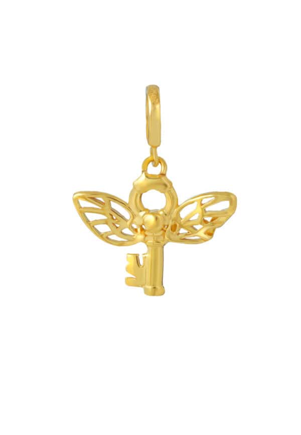 TOMEI Chomel Collection Angel Key Charm, Yellow Gold 916