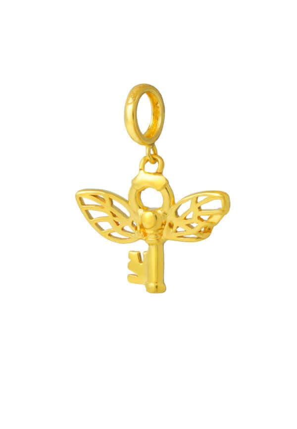 TOMEI Chomel Collection Angel Key Charm, Yellow Gold 916