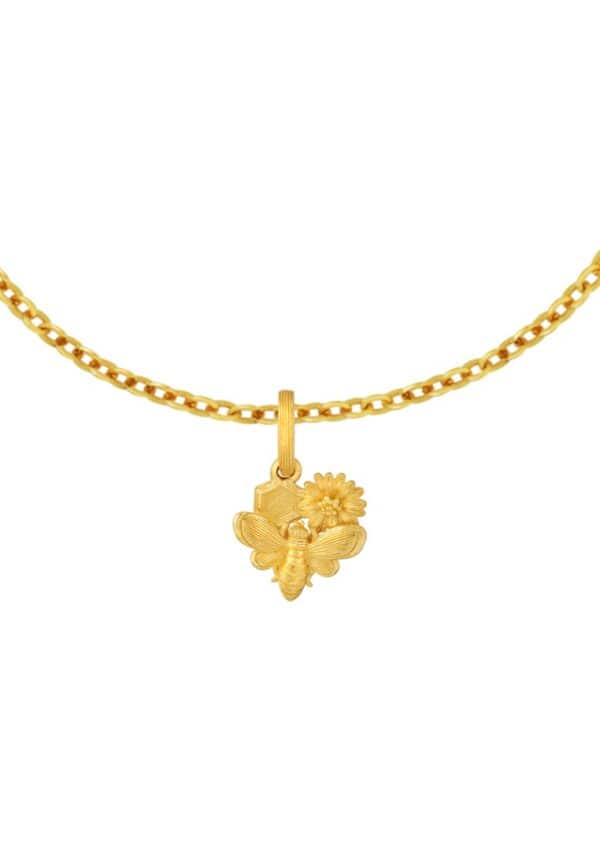 111P1875-1 TOMEI x Prima Honey Bee Pendant, Yellow Gold 999